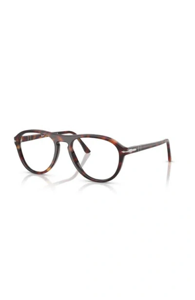 Persol 55mm Pilot Optical Glasses In Brown