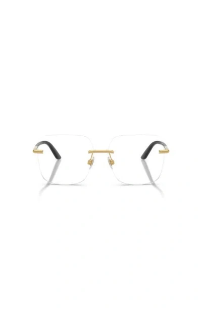 Dolce & Gabbana Dolce&gabbana 57mm Square Optical Glasses In Gold