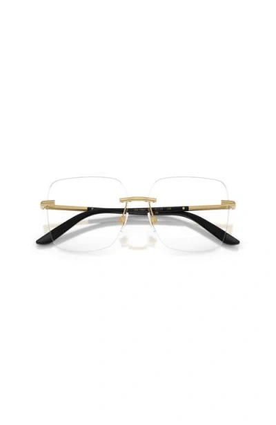 Dolce & Gabbana Dolce&gabbana 57mm Square Optical Glasses In Gold