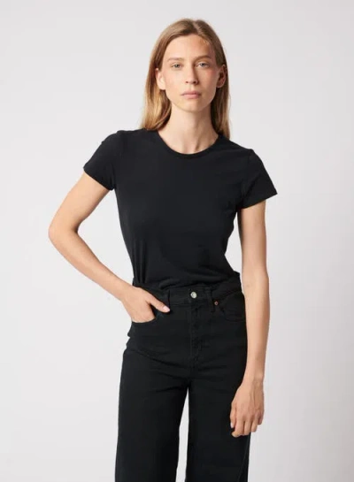 Majestic Filatures Soft Touch Short Sleeve Crewneck T-shirt In Black