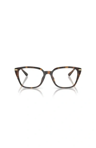 Michael Kors 54mm Rectangle Optical Glasses In Black