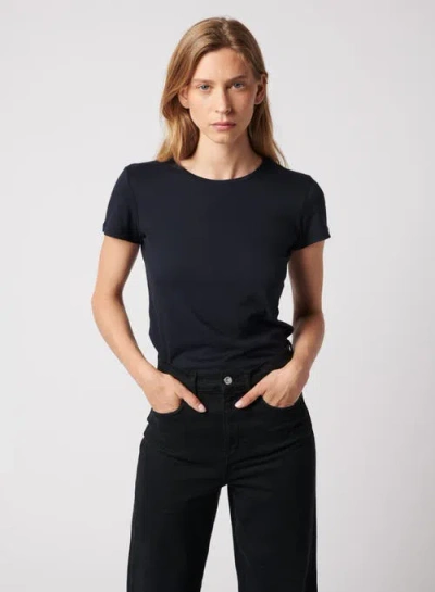 Majestic Filatures Soft Touch Short Sleeve Crewneck T-shirt In Blue