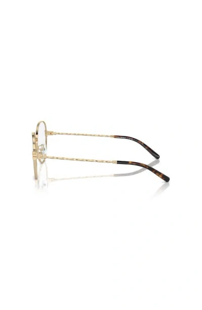 Tory Burch 52mm Round Optical Glasses In Gold