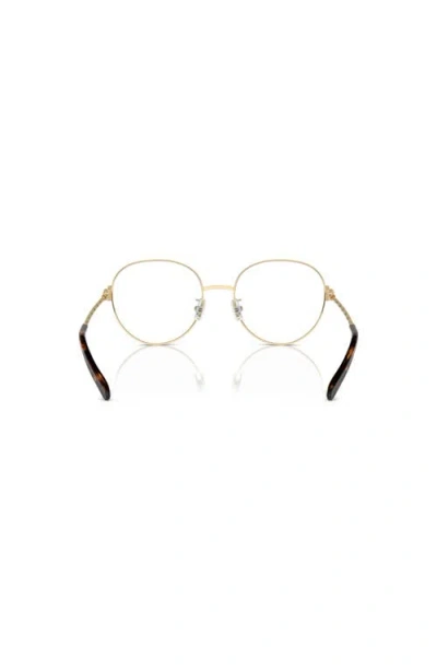 Tory Burch 52mm Round Optical Glasses In Gold
