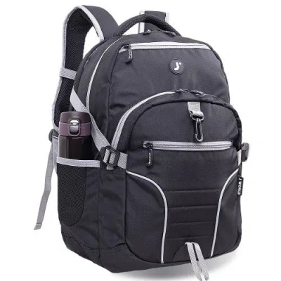 J World Atom Laptop School Backpack In Black
