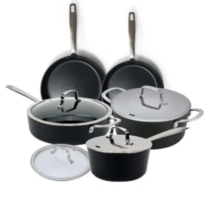 Alva Maestro Nonstick Cookware Set In Black | ModeSens