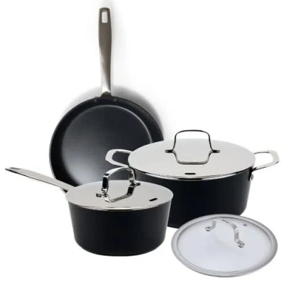 Alva Maestro Nonstick Cookware Set In Black