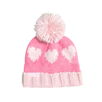 Bits & Bows Hearts Bobble Hat In Multi