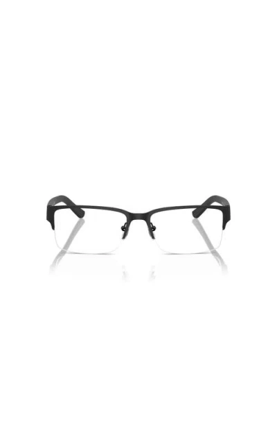 Armani Exchange 53mm Rectangle Optical Glasses In Black