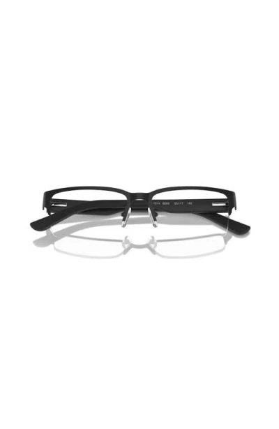 Armani Exchange 53mm Rectangle Optical Glasses In Black