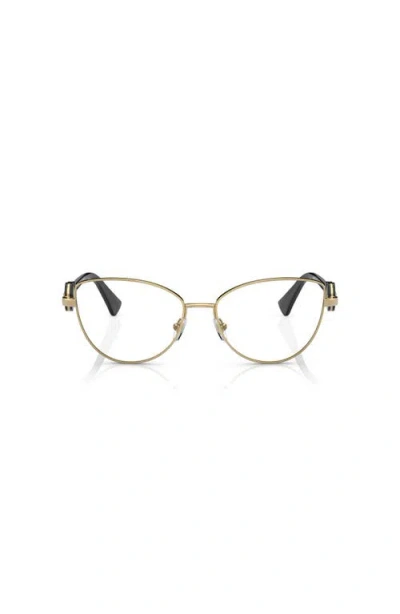 Versace 55mm Cat Eye Optical Glasses In Gold