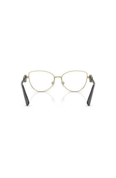 Versace 55mm Cat Eye Optical Glasses In Gold