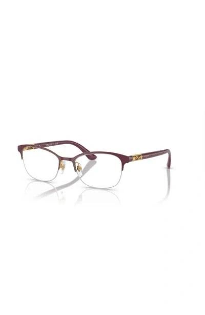 Vogue Eyewear 53mm Rectangle Optical Glasses In Brown