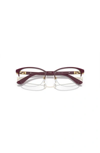 Vogue Eyewear 53mm Rectangle Optical Glasses In Brown