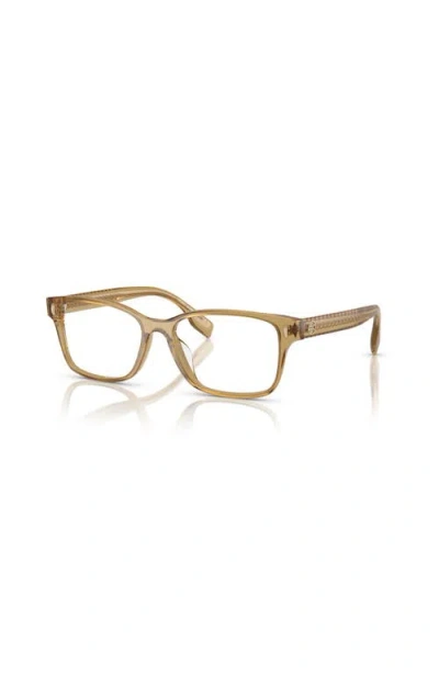Tory Burch 53mm Rectangle Optical Glasses In Gold
