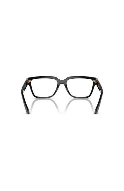 Versace 55mm Rectangle Optical Glasses In Black