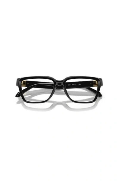 Versace 55mm Rectangle Optical Glasses In Black