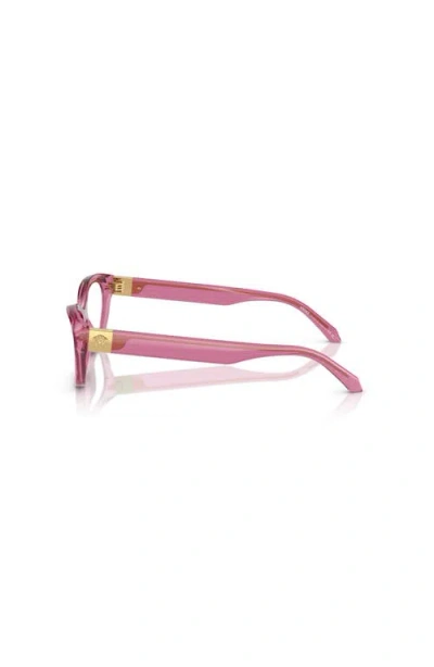 Versace 55mm Cat Eye Optical Glasses In Pink