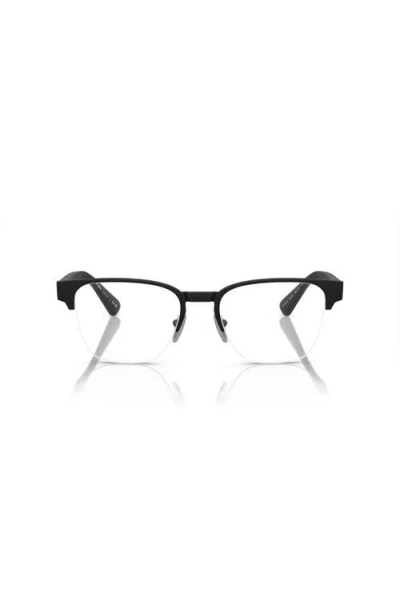 Prada 54mm Rectangle Optical Glasses In Black