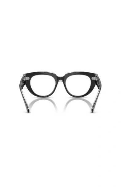 Ray Ban Ray-ban 48mm Square Optical Glasses In Black