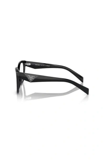 Prada 54mm Irregular Optical Glasses In Black
