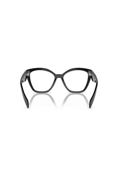 Prada 54mm Irregular Optical Glasses In Black