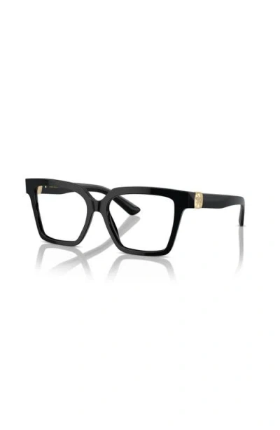 Dolce & Gabbana Dolce&gabbana 53mm Square Optical Glasses In Black