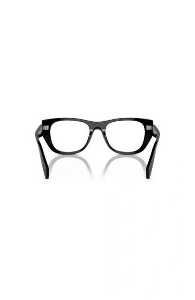 Prada 50mm Irregular Optical Glasses In Black