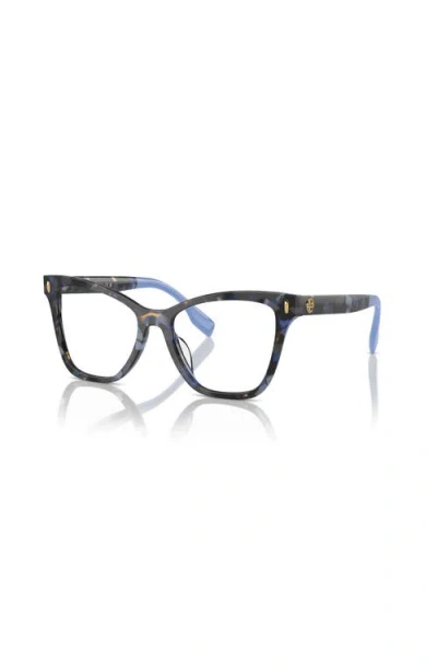 Tory Burch 51mm Cat Eye Optical Glasses In Blue