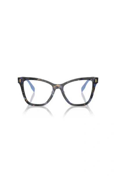 Tory Burch 51mm Cat Eye Optical Glasses In Blue