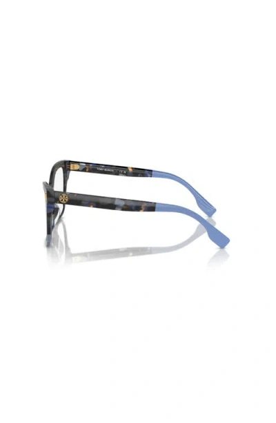 Tory Burch 51mm Cat Eye Optical Glasses In Blue