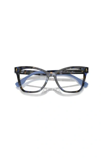 Tory Burch 51mm Cat Eye Optical Glasses In Blue