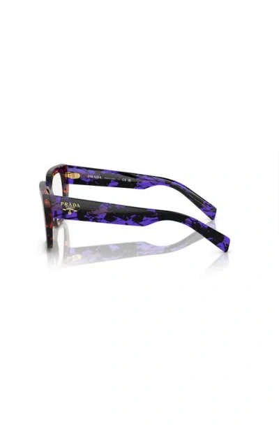 Prada 50mm Irregular Optical Glasses In Multi