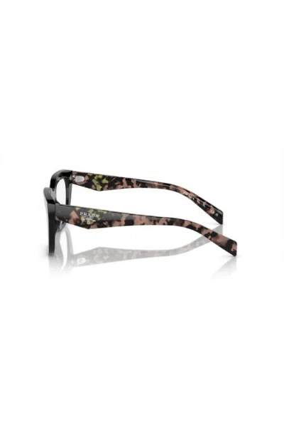 Prada 52mm Irregular Optical Glasses In Black