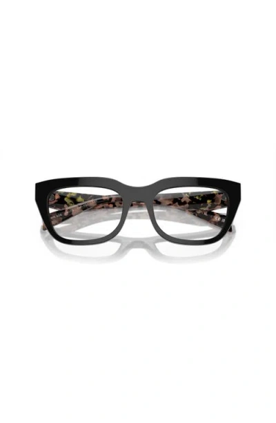 Prada 52mm Irregular Optical Glasses In Black