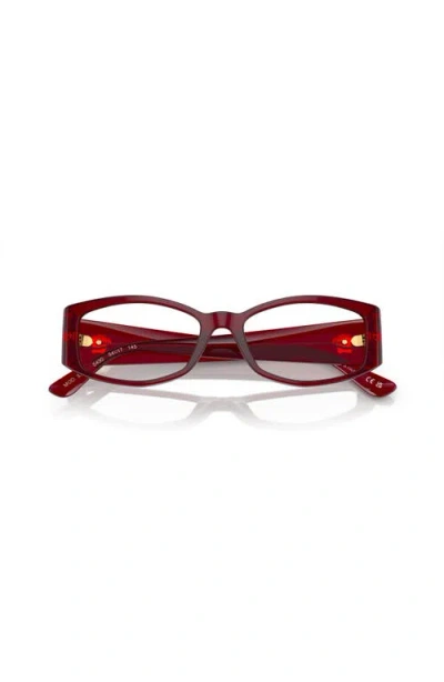 Versace 54mm Irregular Optical Glasses In Burgundy