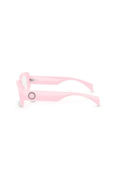 Versace 51mm Rectangle Optical Glasses In Pink