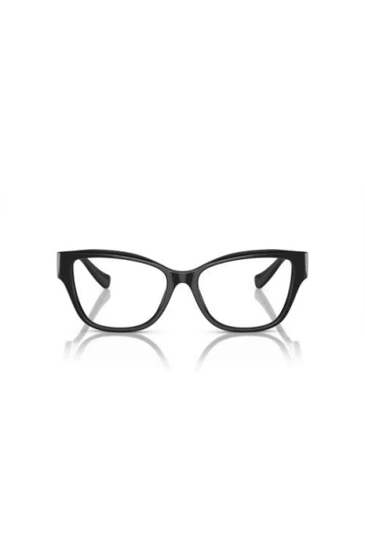 Versace 54mm Rectangle Optical Glasses In Black