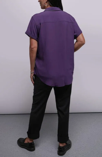 Wildfang The Empower Button Up Shirt In Purple