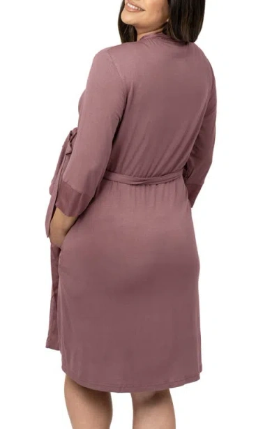 Kindred Bravely Maternity/nursing Robe In Purple