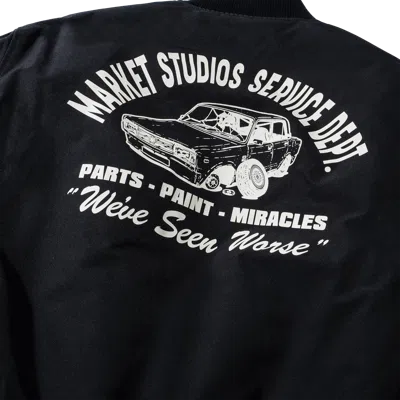 Market Handyman Reversible Bomber Jacket In Black