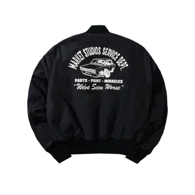 Market Handyman Reversible Bomber Jacket In Black