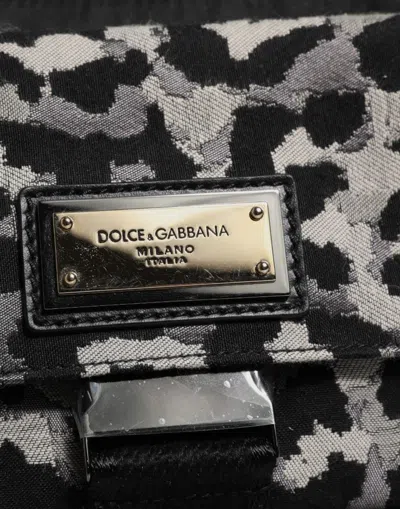 Dolce & Gabbana Multicolor Leopard Jacquard Crossbody Men's Bag