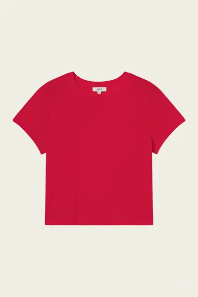 Agolde Adine Shrunken Tee In Tomate In Red