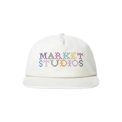 Market Needlepoint 5-panel Hat In Brown