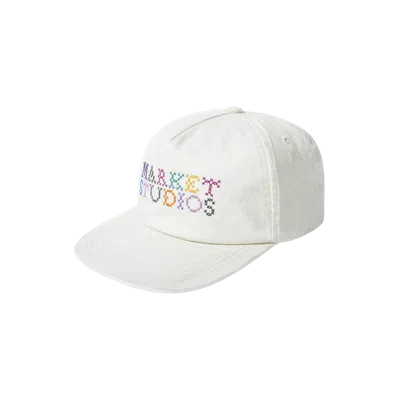 Market Needlepoint 5-panel Hat In Brown