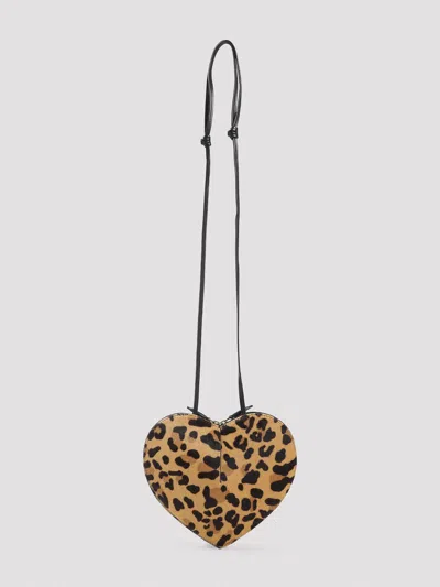 Alaïa Alaia Le Coeur Bag In Leopard-print Calf Hair Women In Black