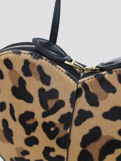 Alaïa Alaia Le Coeur Bag In Leopard-print Calf Hair Women In Black