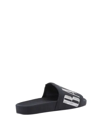 Balenciaga Slide Sandals With Flat Sole And Open Toe In Black