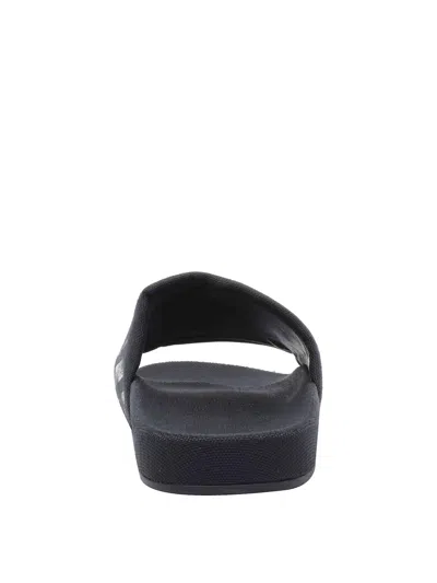 Balenciaga Slide Sandals With Flat Sole And Open Toe In Black